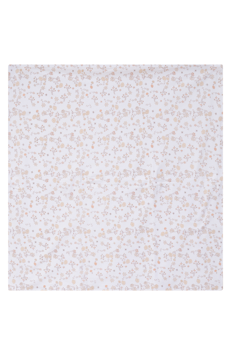 Bebe Bella Floral and Mushroom Print Blanket, Main, color, White/Pink