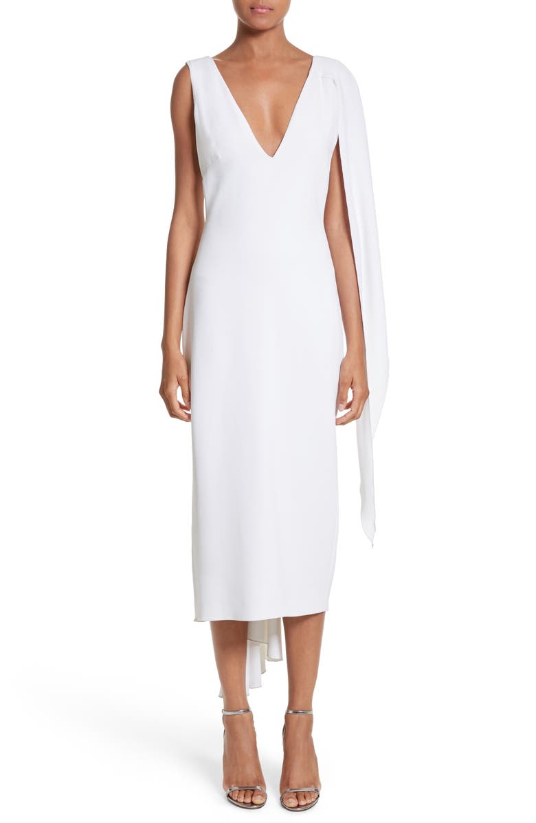 CUSHNIE Leta Drape Dress, Main, color, 