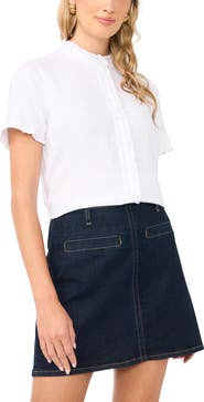 Vince Camuto Ruffle Button-Up Shirt
