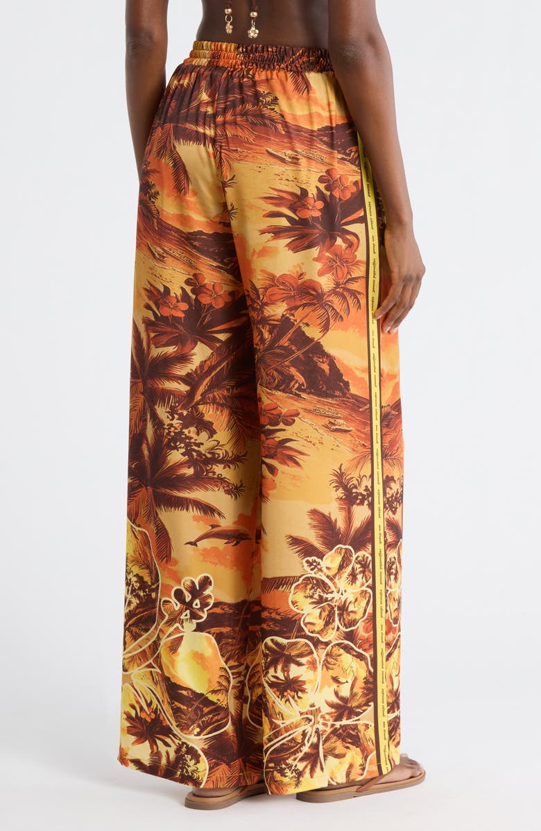 Kulani Kinis Drawstring Cover-Up Resort Pants, Alternate, color, Vintage Vacay