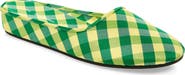 COMING OF AGE Gingham Check Silk Slipper