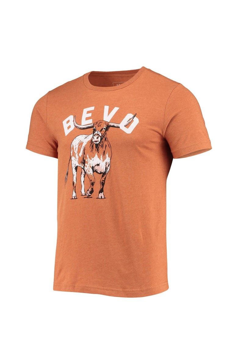 HOMEFIELD Men's Homefield Heathered Texas Orange Texas Longhorns Vintage Bevo T-Shirt, Alternate, color, 