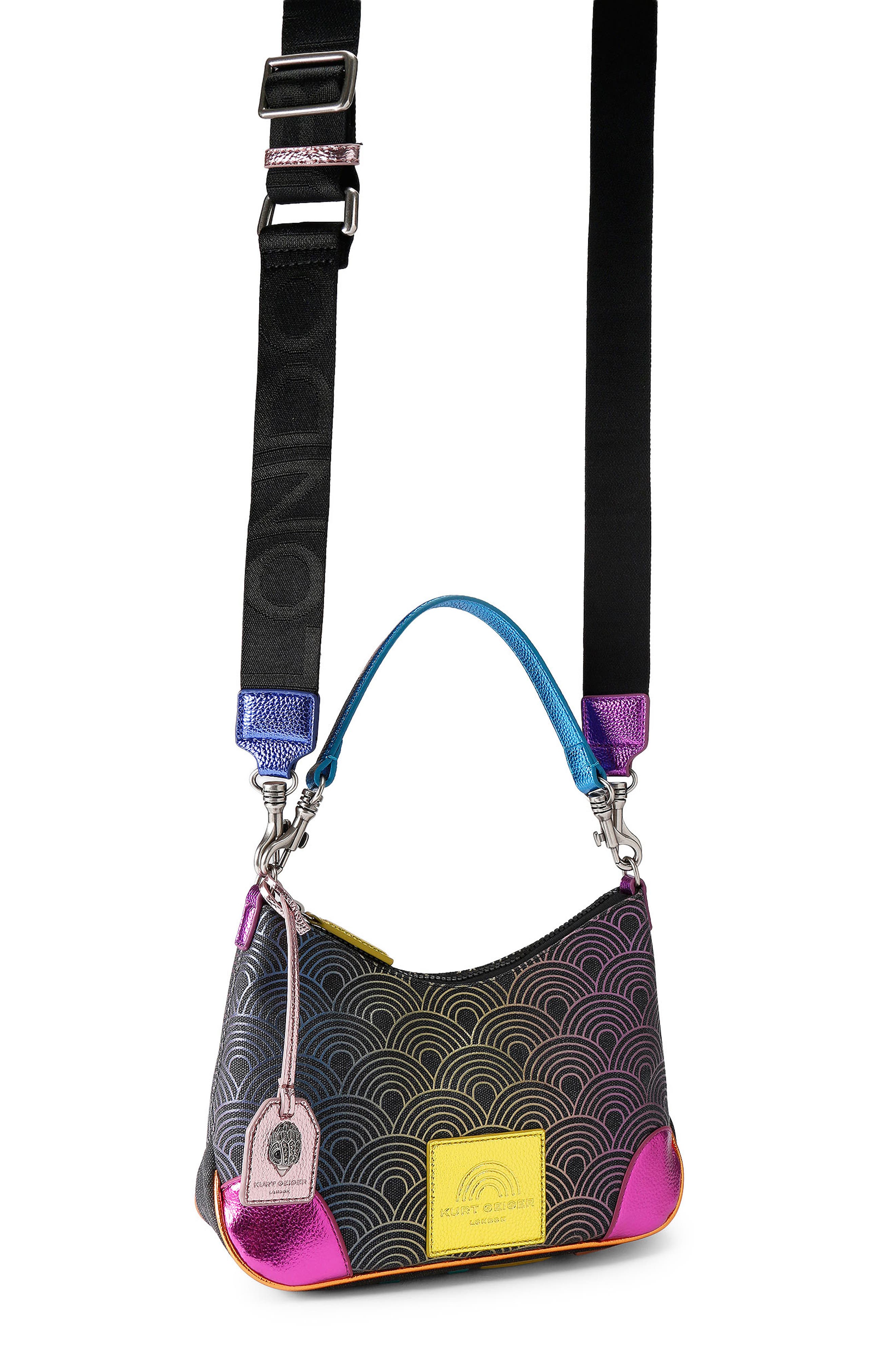 Kurt Geiger London Small Southbank Hobo Bag, Alternate, color, Charcoal