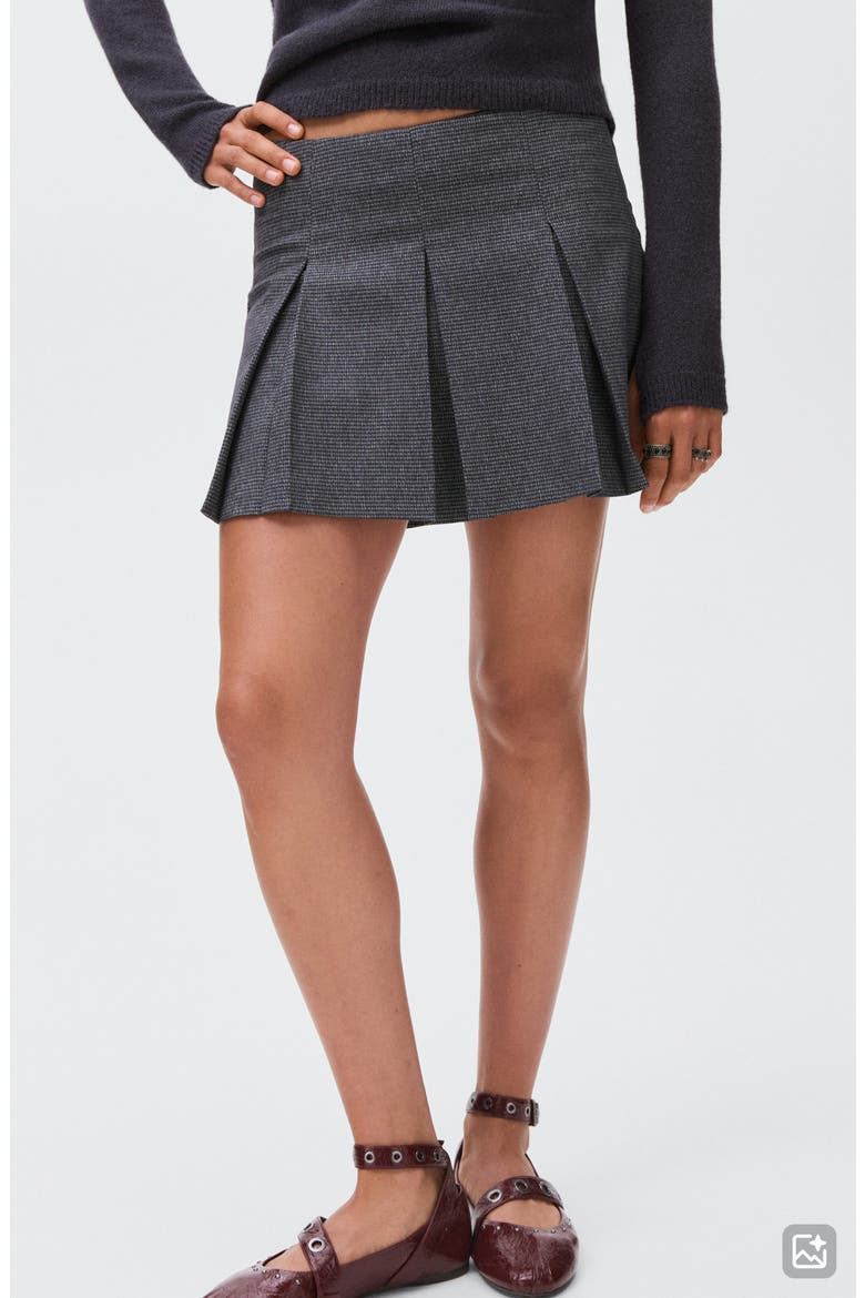 Pleated Skort, Main, color, GREY