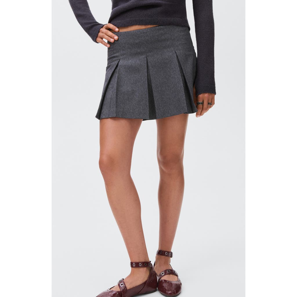 Mango Teen Pleated Skort In Gray