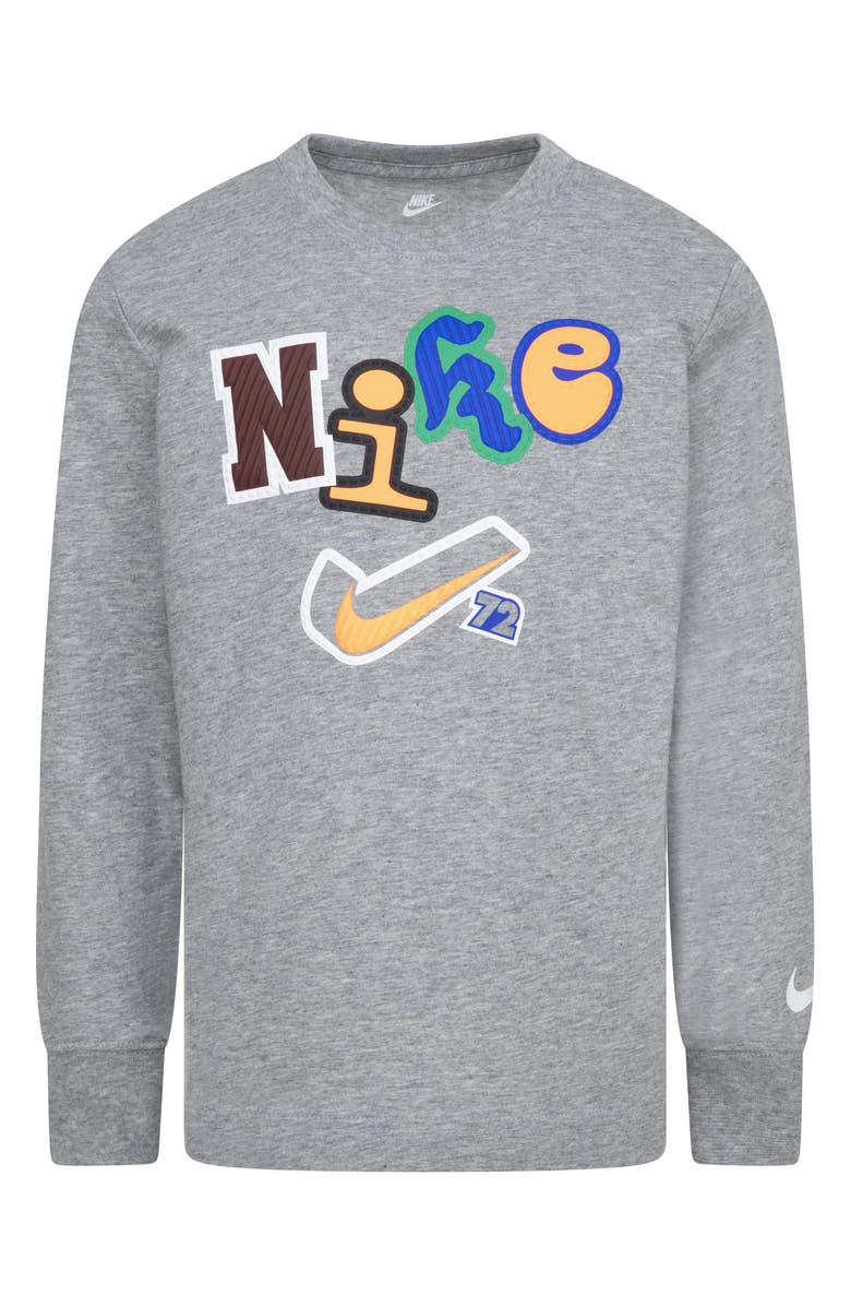 Nike Kids' Varzity Long Sleeve Graphic T-Shirt, Main, color, 