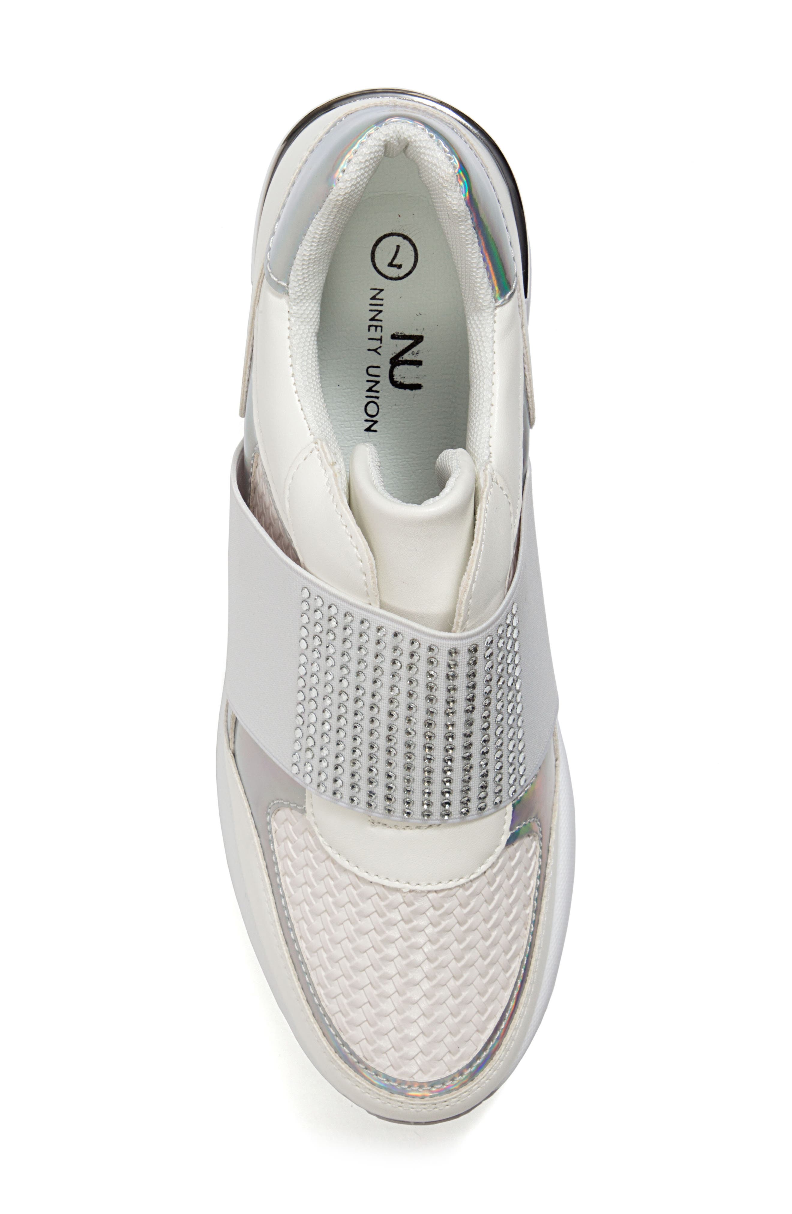NINETY UNION South Beach Wedge Sneaker, Alternate, color, White