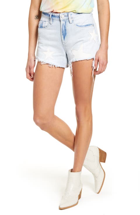 The Barrow Allstar Patch High Waist Denim Shorts