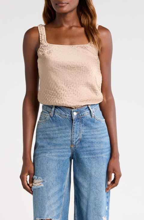Textured Satin Tank