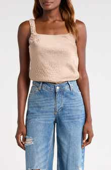 ASTR the Label Textured Satin Tank