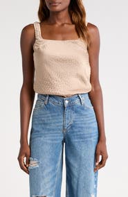 ASTR the Label Textured Satin Tank