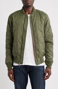 Schott NYC Dumbbell Quilted MA-1 Ripstop Nylon Bomber Jacket