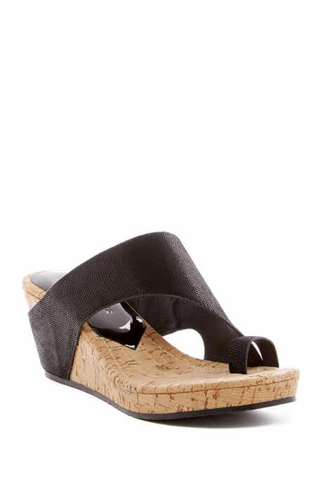 Donald Pliner Gyer Leather Wedge Sandal