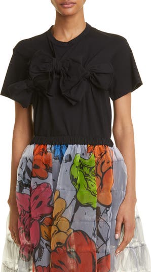 tao toricot COMME des GARCONS Tシャツ Tao Comme des Garçons Bow Cotton T-Shirt | Nordstrom