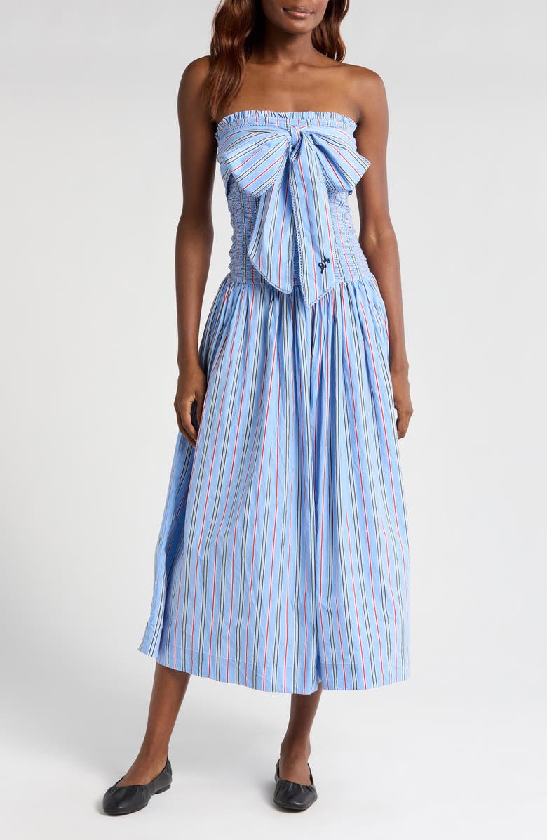 Mia Tie Neck Strapless Midi Dress