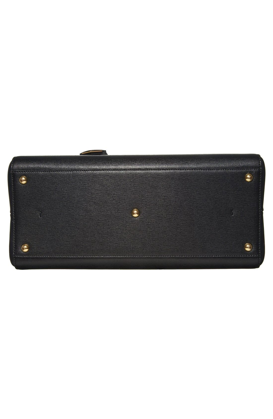 '3Jours' Leather Shopper, Alternate, color, BLACK