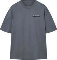 AllSaints Redact Mock Neck Graphic T-Shirt