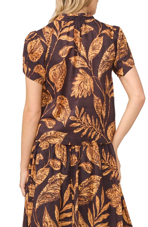 Halogenr Halogen(r) Ruffle Neck Flutter Sleeve Cotton Top In Multi