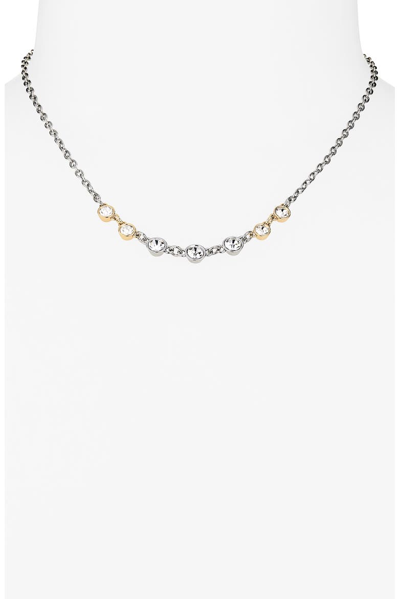 Two-Tone Crystal Frontal Necklace, Alternate, color, TWO TONE