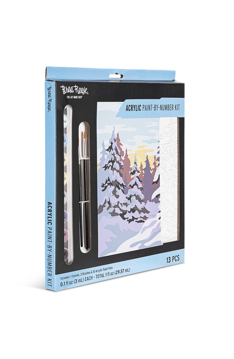 Brea Reese Acrylic Paintbynumber Kit Winter Wonderland, Alternate, color, Multicolored