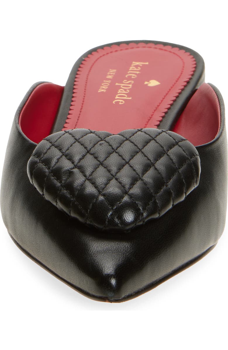 Kate Spade New York zola heart mule, Alternate, color, Black