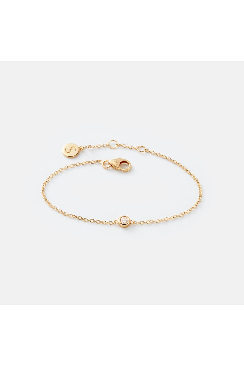 Gold White Topaz Bracelet, Main, color, Gold