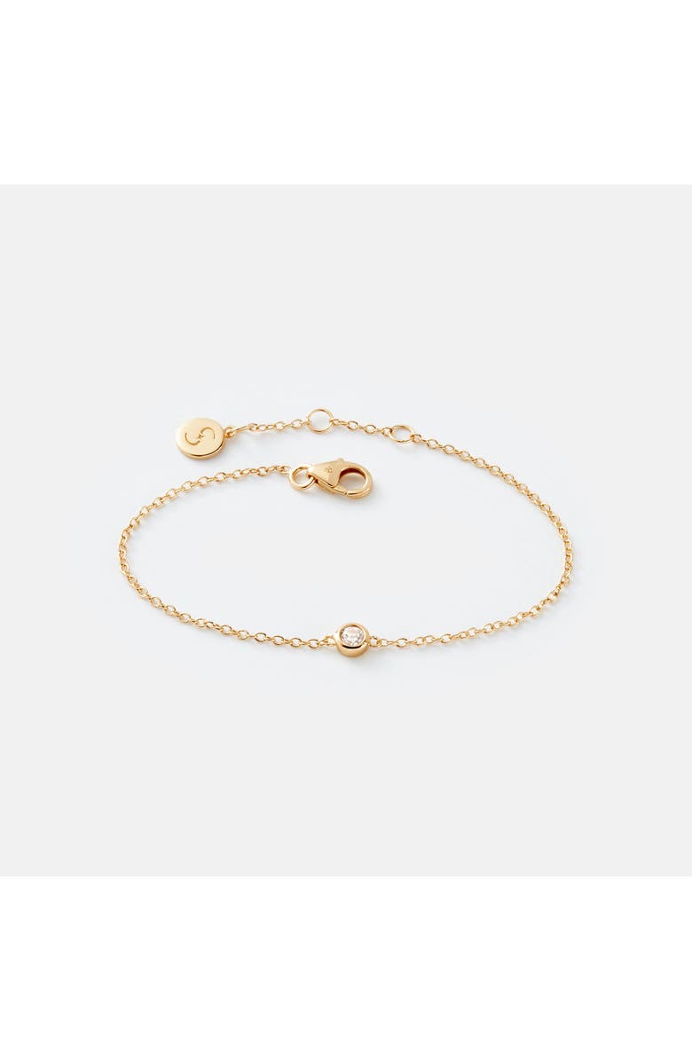 Sara Patino Gold White Topaz Bracelet, Main, color, Gold