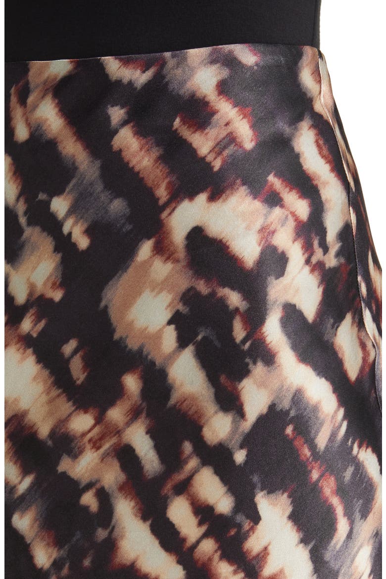 Anya Abstract Print Satin Midi Skirt, Alternate, color, MIRAGE
