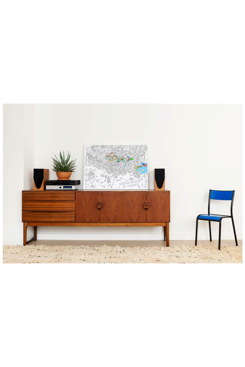 Giant coloring poster USA, Alternate, color, MULTI