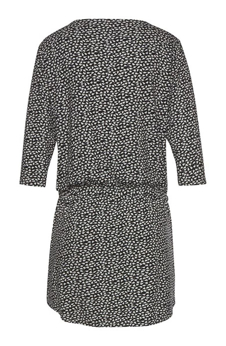 LASCANA Women's Zip Detail Dress, Alternate, color, Black Printed