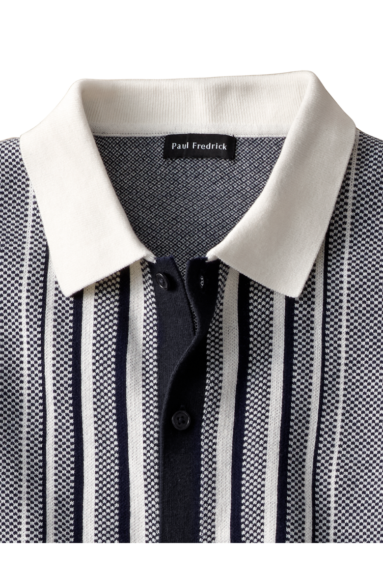 Cotton Button Front Polo, Alternate, color, Navy