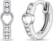 In Season Jewelry Open Heart Girl Hoop Earrings
