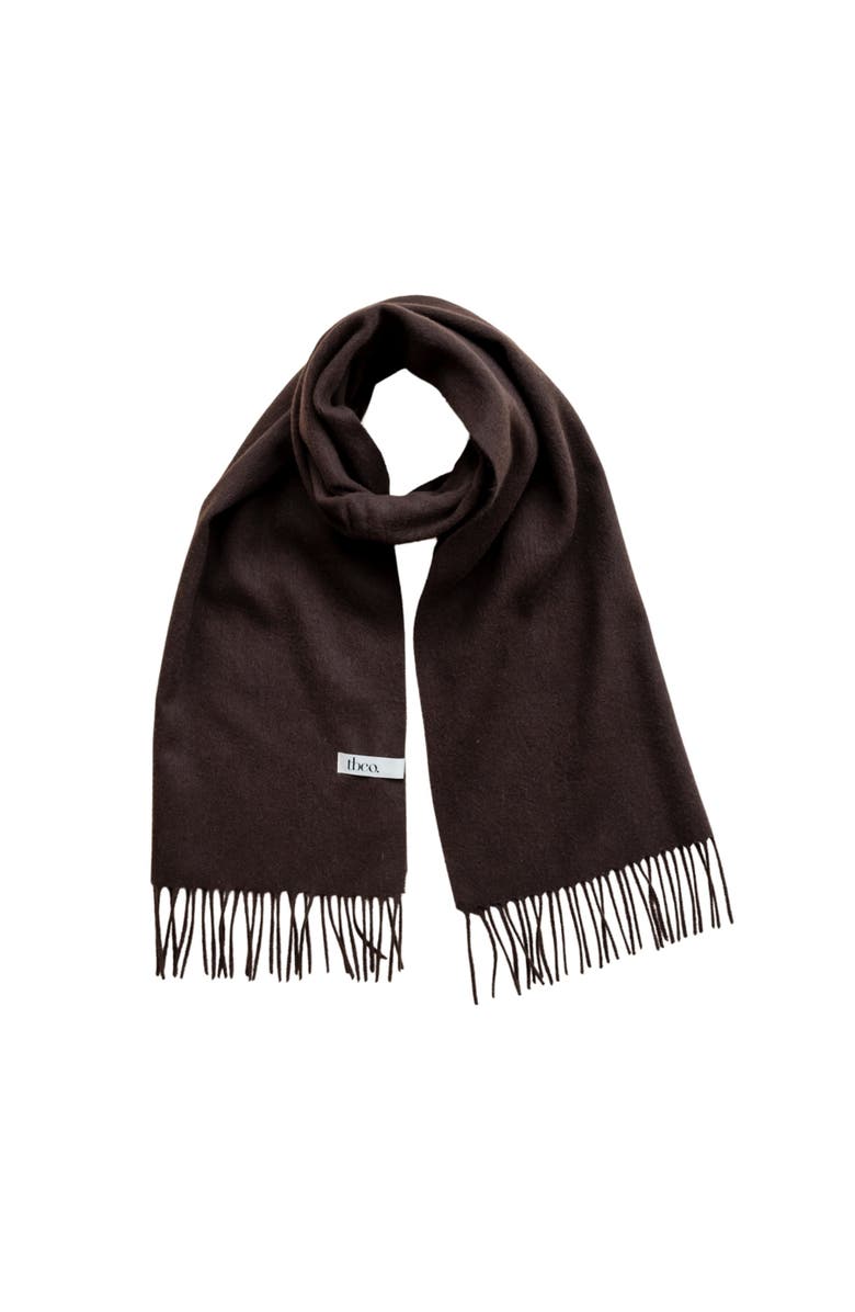 TBCo Lambswool Block Color Oversized Scarf, Main, color, Chocolate