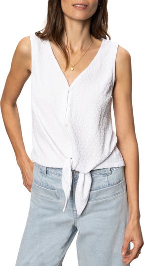 売れ筋商品|||サンクチュアリー カットソー トップス レディース Women's Vacation Tie-Front Button-Up Vest Black Sanctuary Vacation Textured Tie Front Button-Up Tank | Nordstrom
