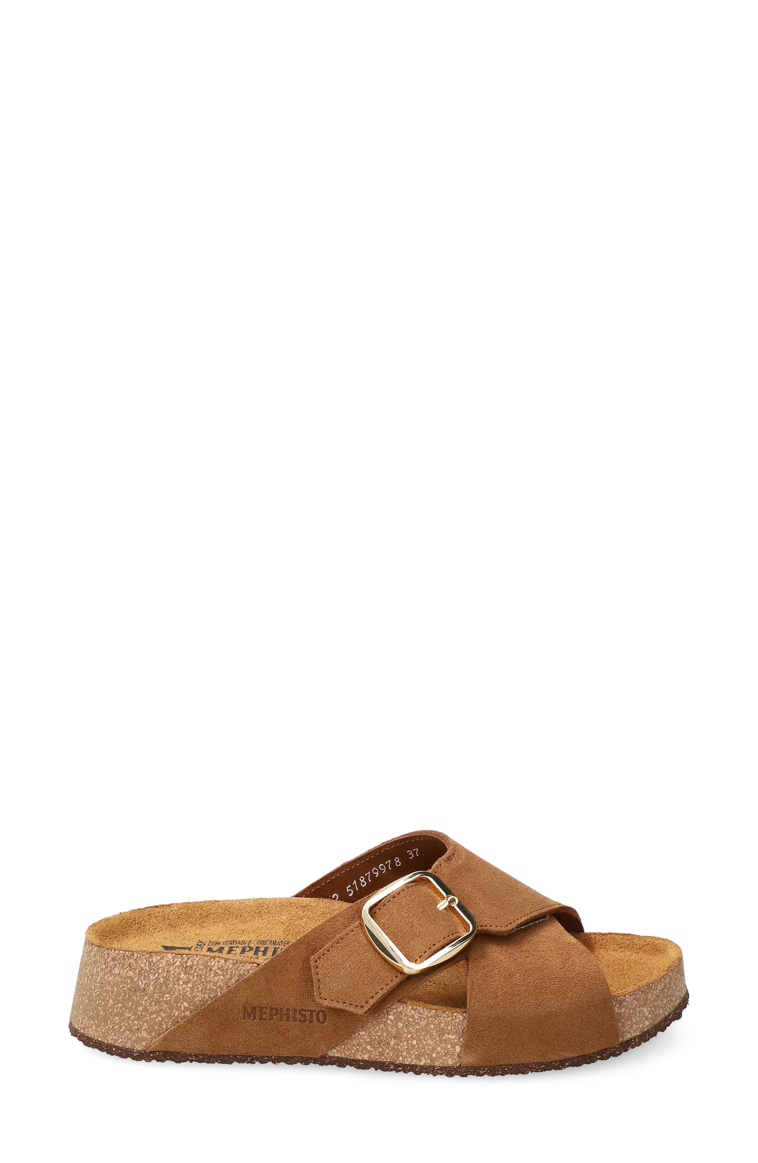 Mephisto Berrie Buckle Strap Slide Sandal, Alternate, color, 