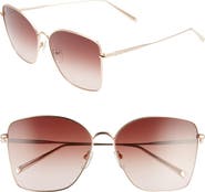 Longchamp Roseau 60mm Gradient Square Sunglasses