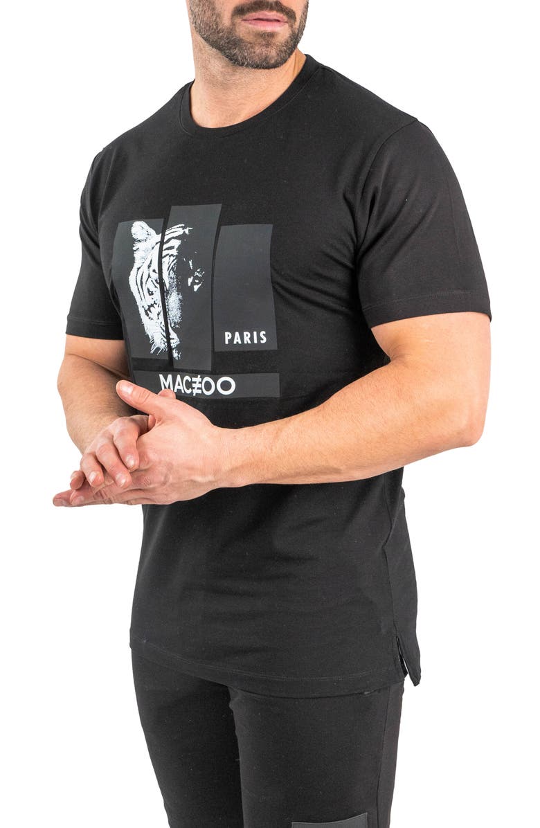 Maceoo Tiger Collage Cotton Graphic T-Shirt, Alternate, color, 
