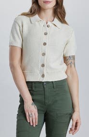 SUPPLIES BY UNIONBAY Kenzley Short Sleeve Button-Up Sweater