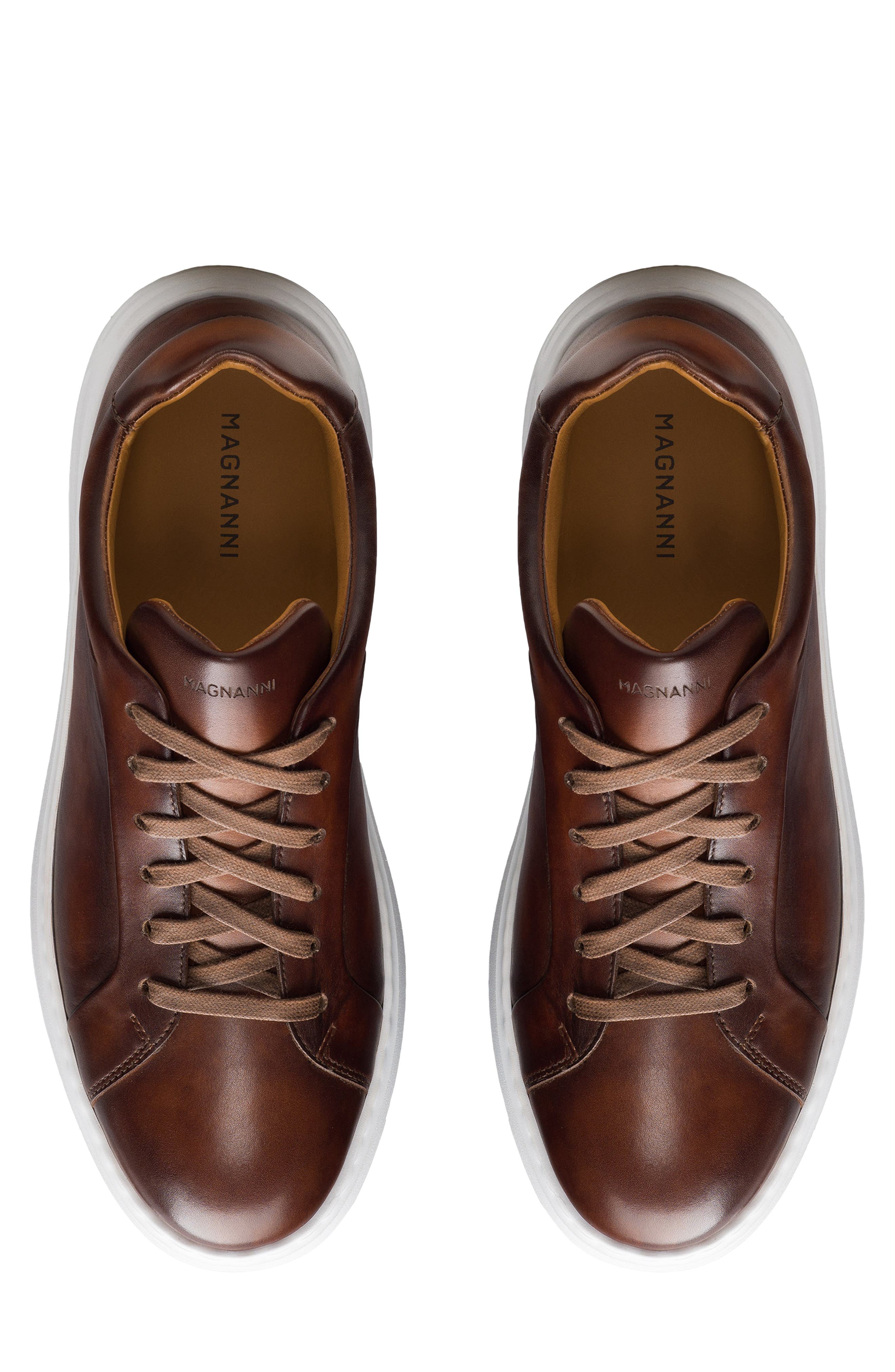 Serino Leather Sneaker, Alternate, color, COGNAC