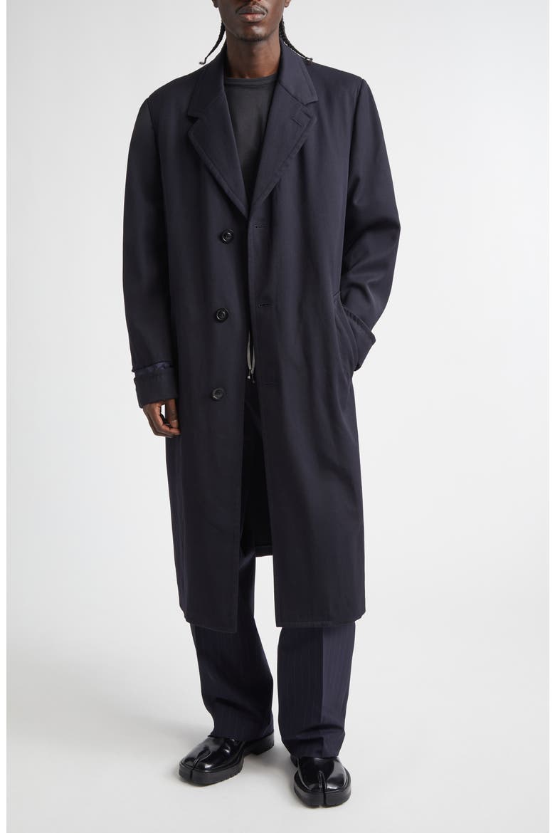 Décortiqué Wool Coat, Alternate, color, DARK BLUE