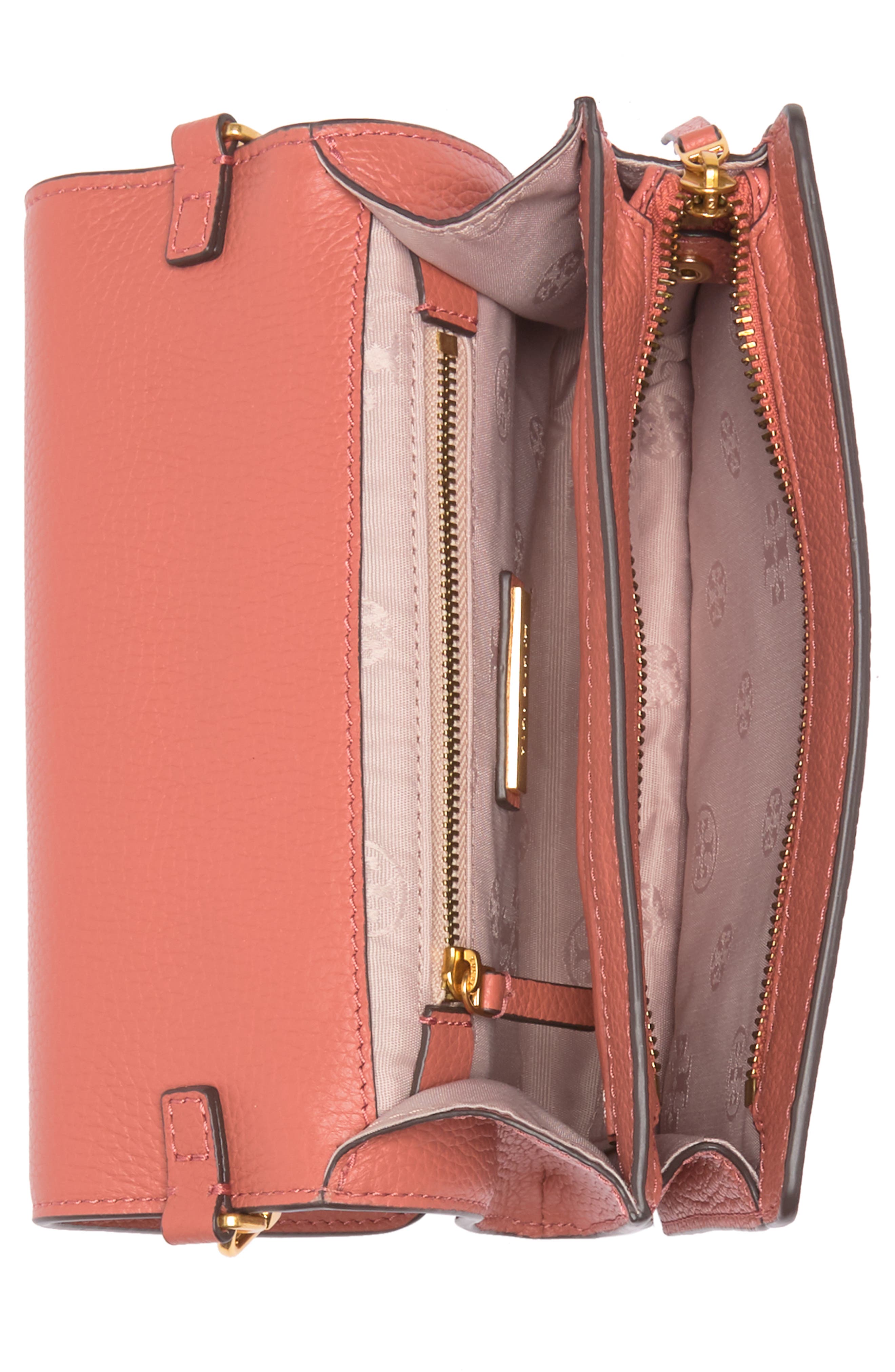 Tory Burch Britten Combo Leather Crossbody Bag, Alternate, color, 