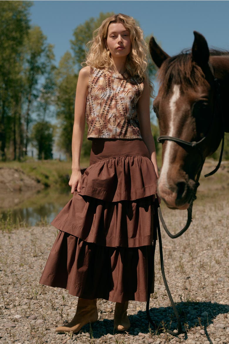 Baylor Skirt, Alternate, color, Chocolate