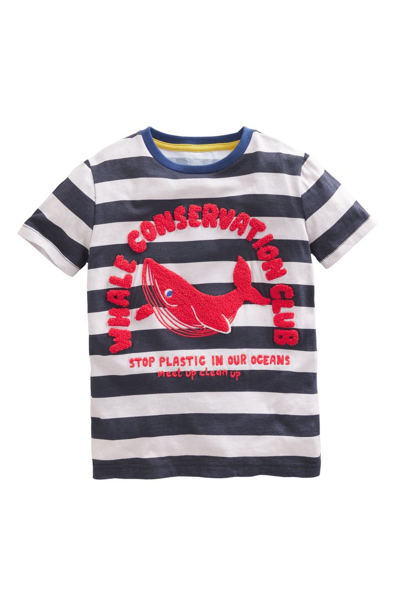 Mini Boden Kids' Stripe Whale Club, Main, color, 