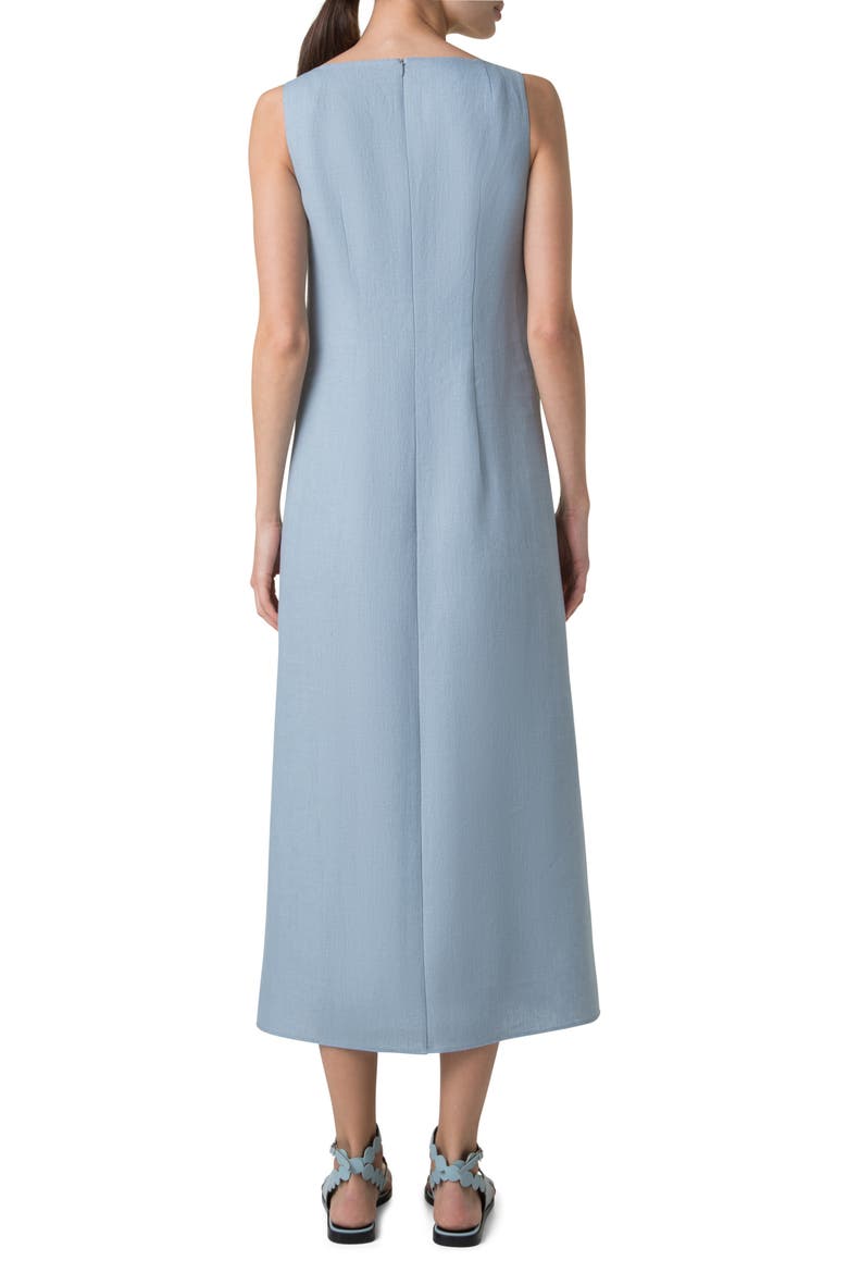 3D Carnation Linen Shift Dress, Alternate, color, ICE BLUE