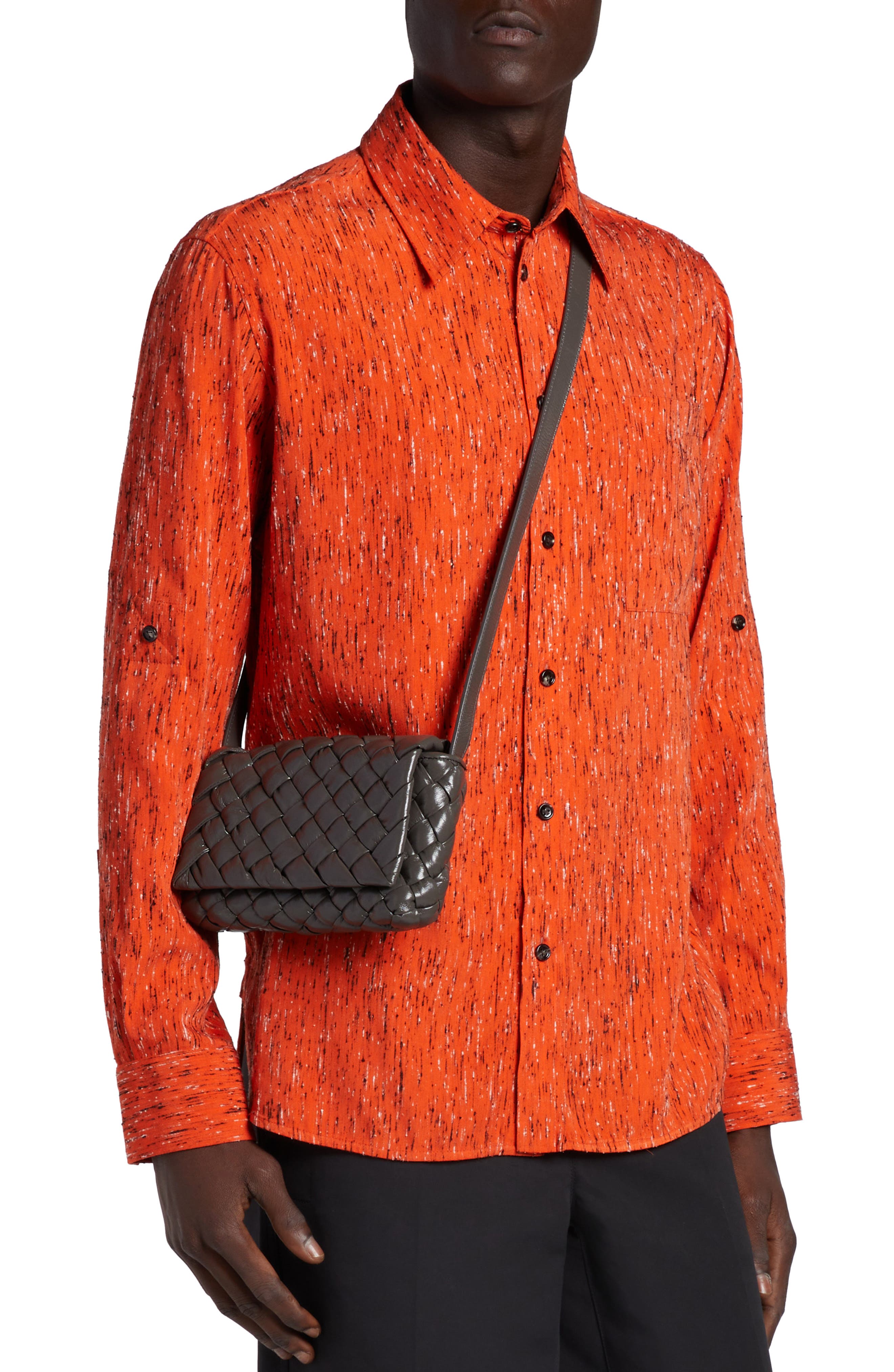 Bottega Veneta Small Rumple Intreccio 2.0 Leather Messenger Bag, Alternate, color, 