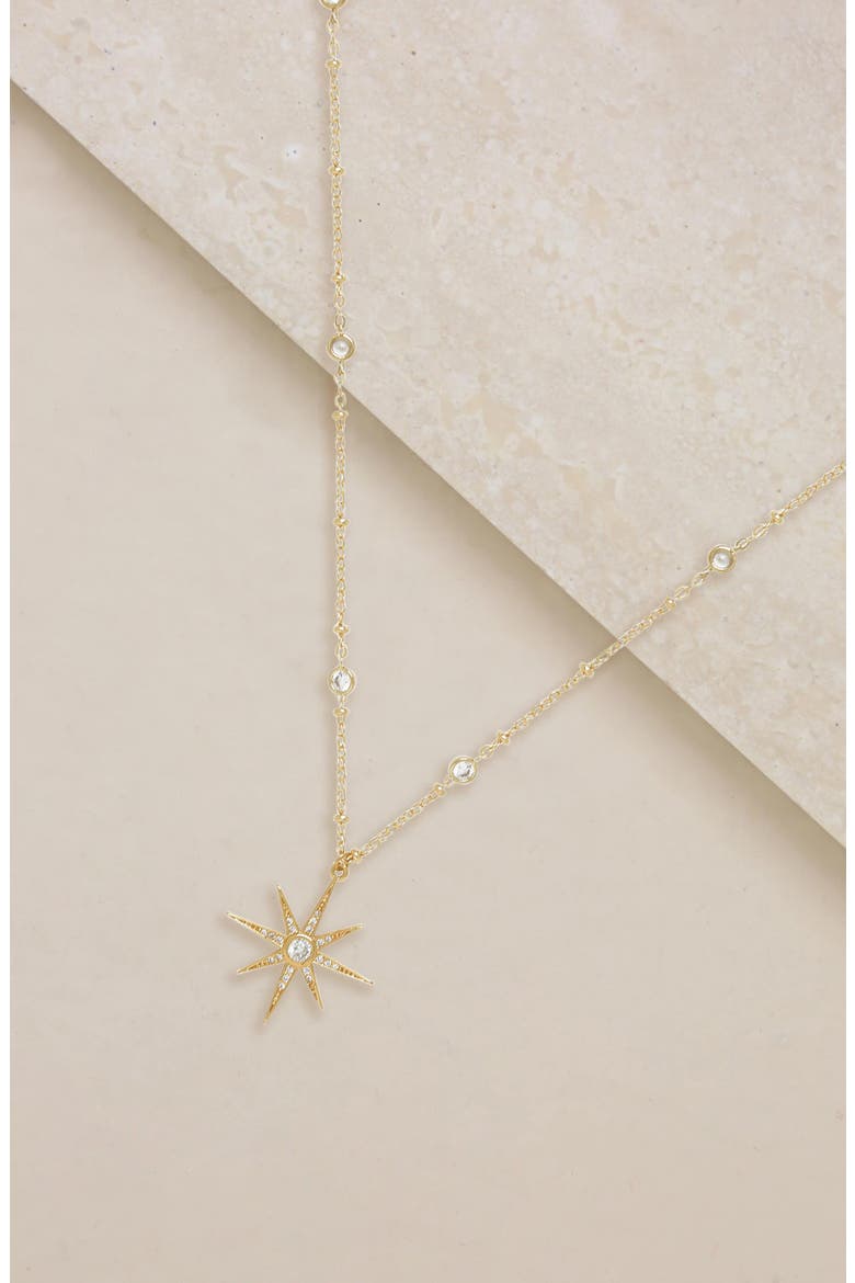 Crystal Star Necklace, Alternate, color, GOLD