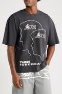ICECREAM Apricot Cotton Graphic T-Shirt