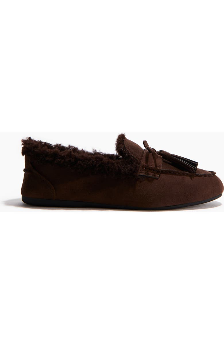 H&M Warm-lined Slippers, Main, color, Dark Brown