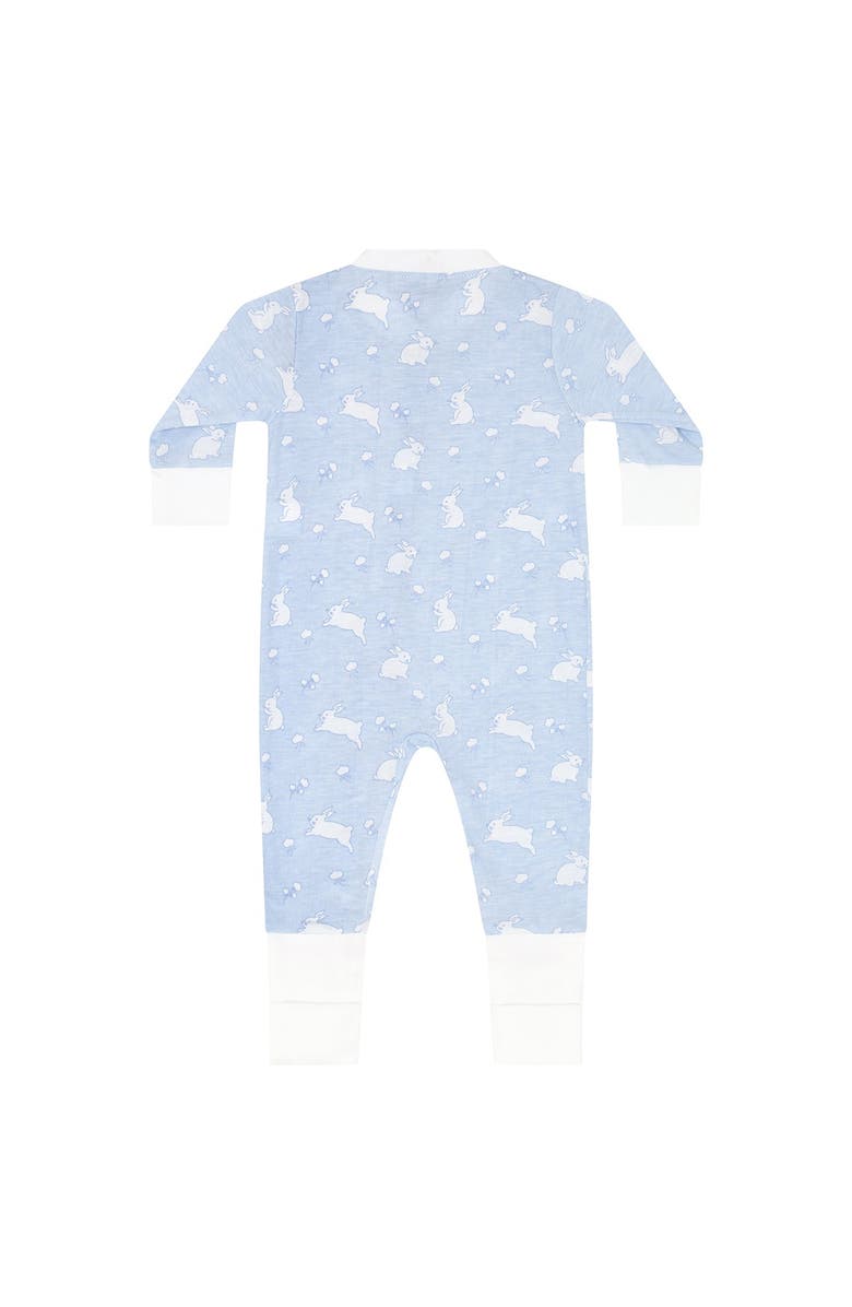 Nellapima Blue Bunny Cotton Coverall - Baby, Alternate, color, Blue