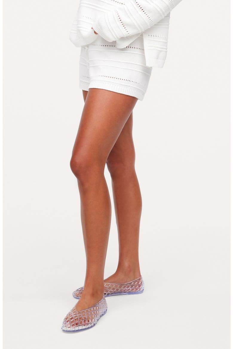Marine Knit Shorts, Alternate, color, WHITE